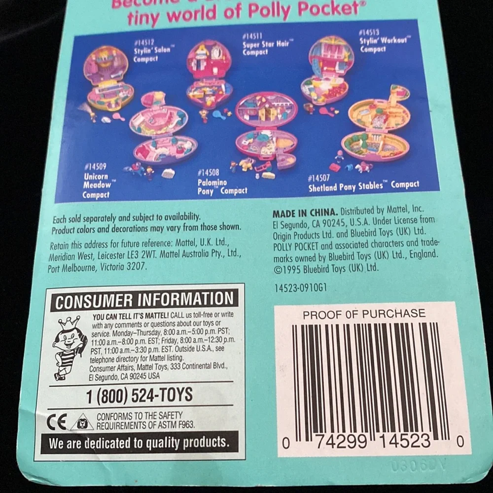 Vintage factory sealed Polly Pocket happening hair collection comb n’ curl salon